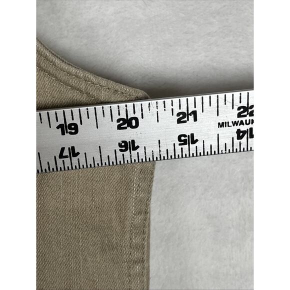 Christopher & Banks Embroidered Vest Beige Denim Studded Fall Floral Button L - Picture 7 of 11